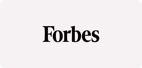 Forbes logo in black text on a light gray background.