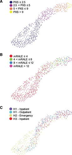 : Schematic of study design. Previously published Siamese neural network-based model for extracting lung disease severit