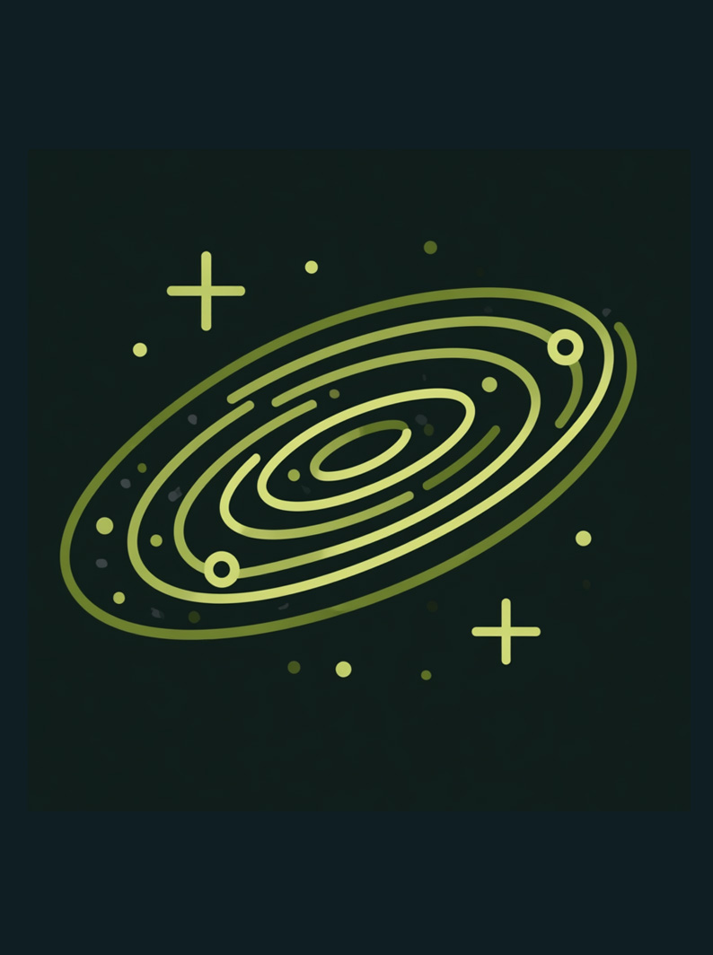 Icône galaxie — ambition et envergure de votre communication