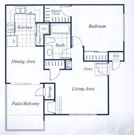 1 Bed / 1 Bath, 723 sq. ft.
