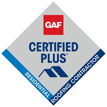 GAF Certified Plus residential roofing contractor badge