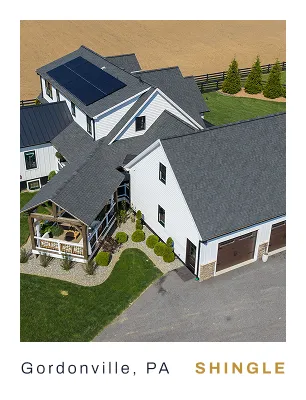 An exaple of a client's house with new shingle roof