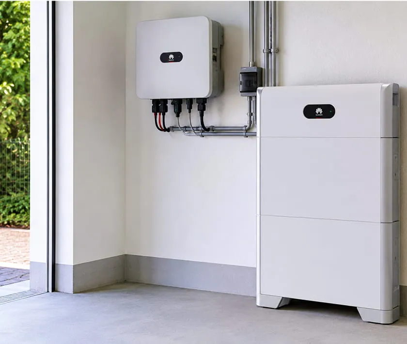 Batteriespeicher mit Wechselrichter für eine Photovoltaikanlage.