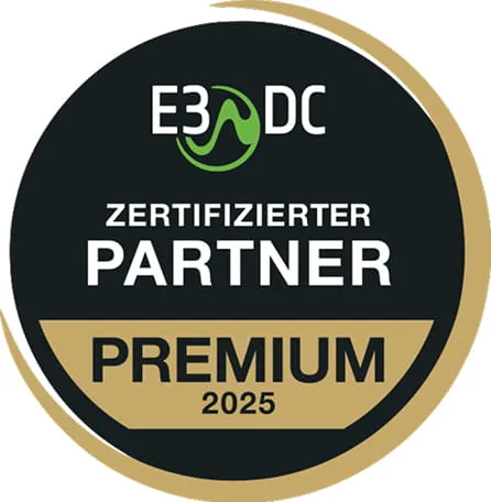 Auszeichnung als zertifizierter E3/DC Premium Partner 2025.