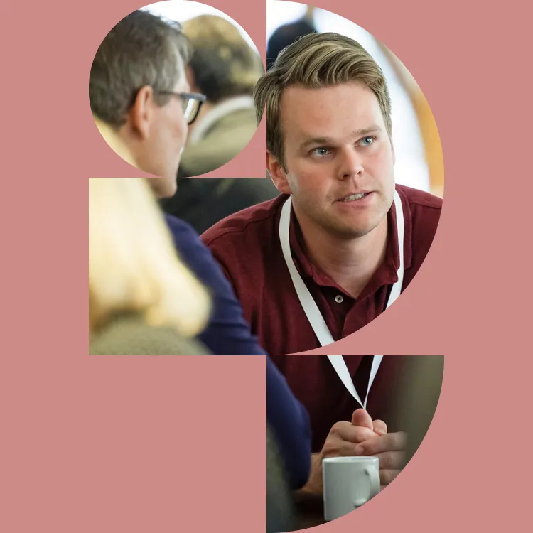Young professional in discussion at a Generation IPG session