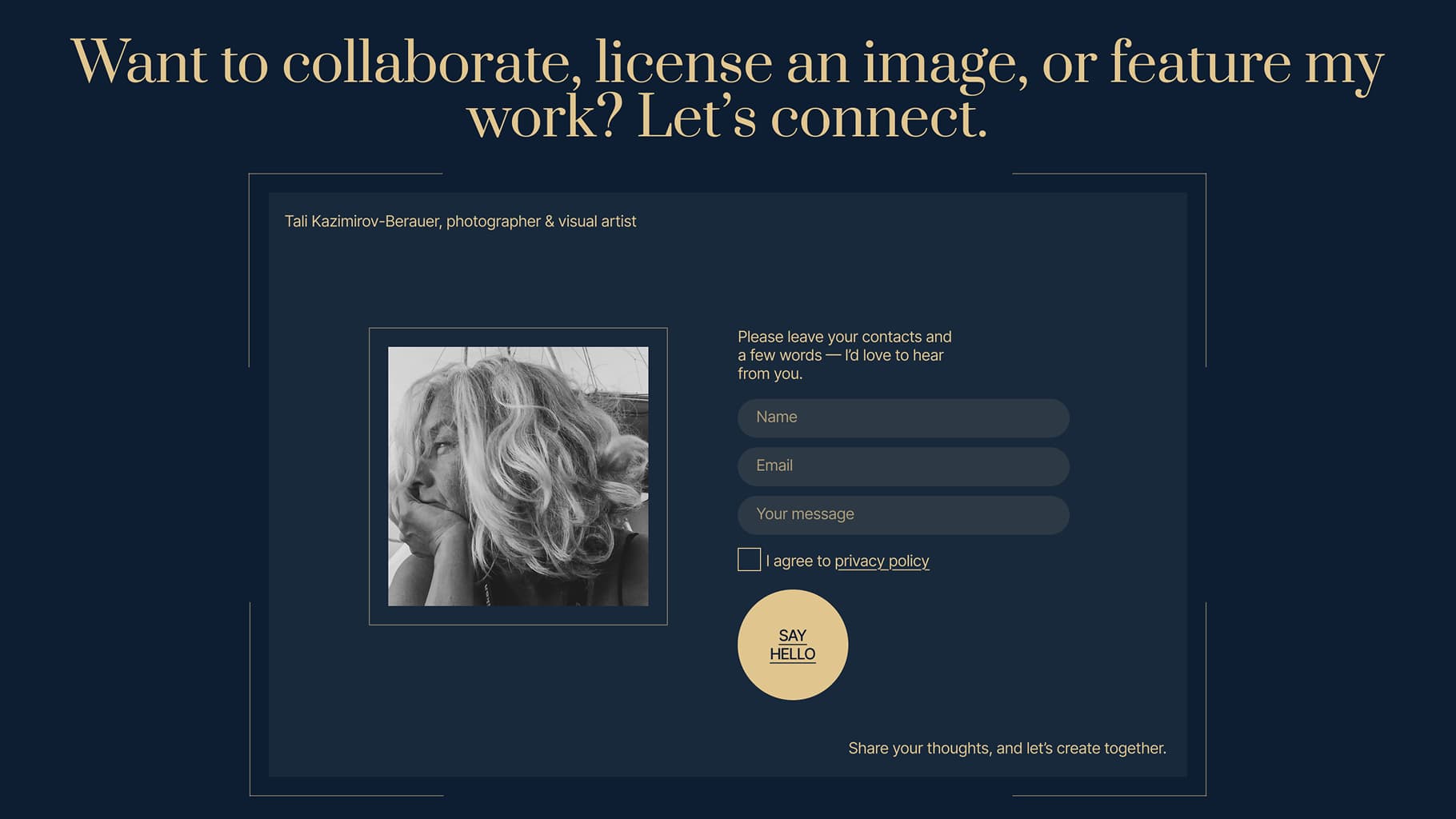 Contact page