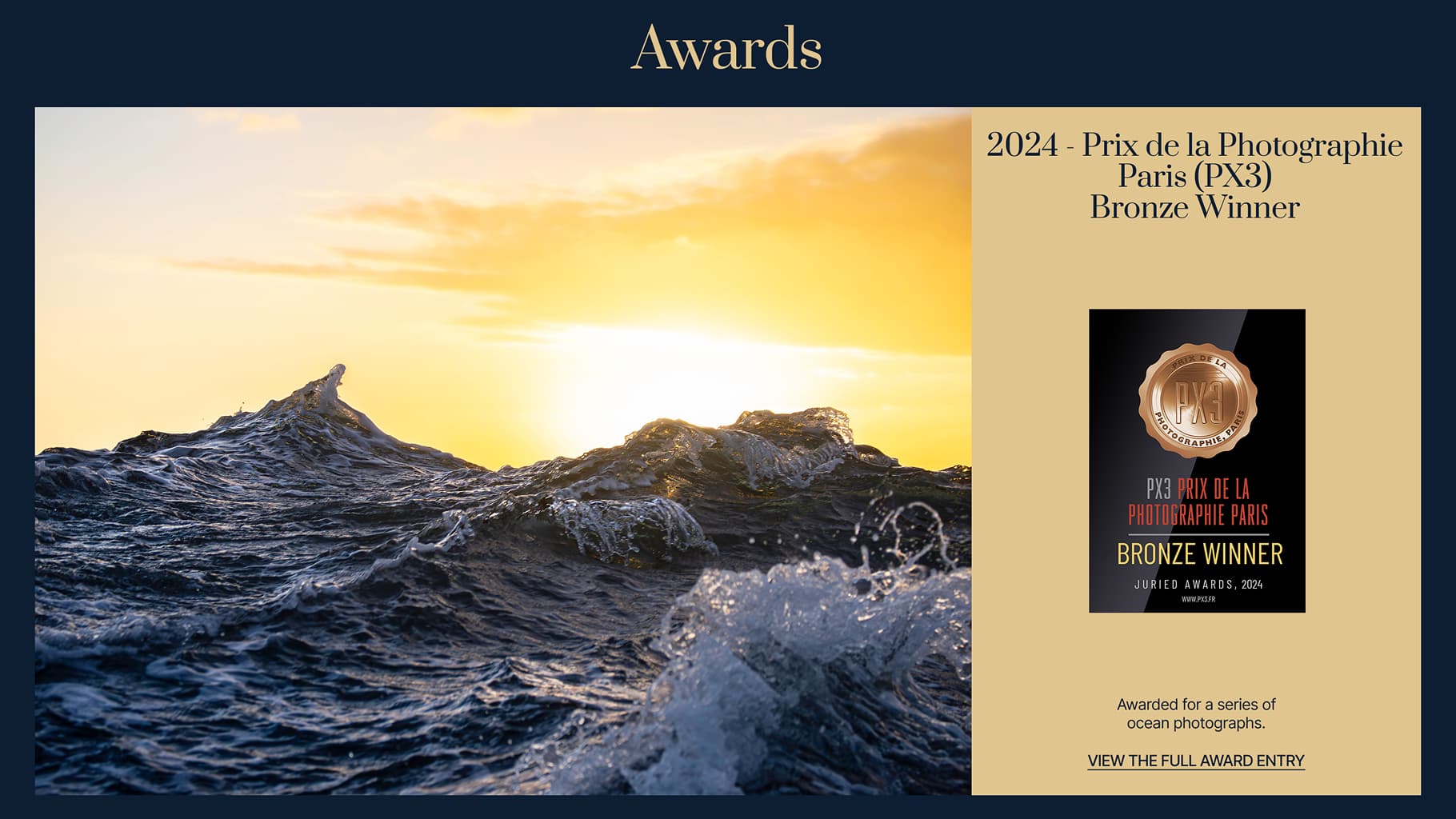 Awards page