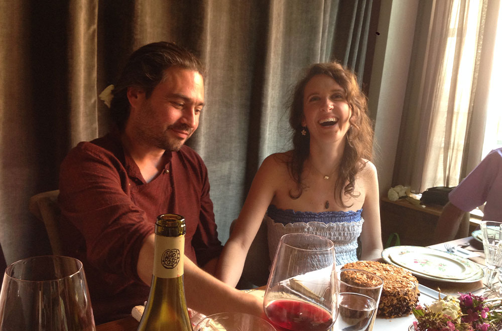 Brandy Bennett and musician Piers Oak-Rhind