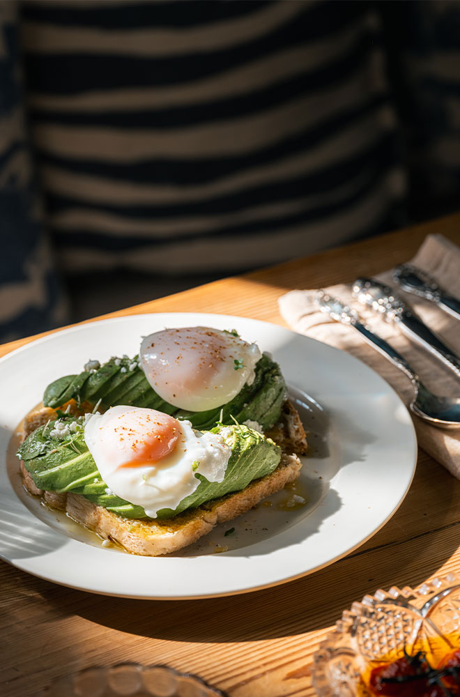 Poached egg at Dorset House Lyme Regis