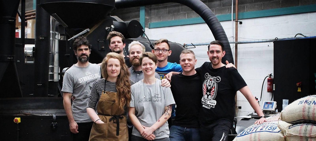 The Extract Coffee Roasters Team at their warehouse.