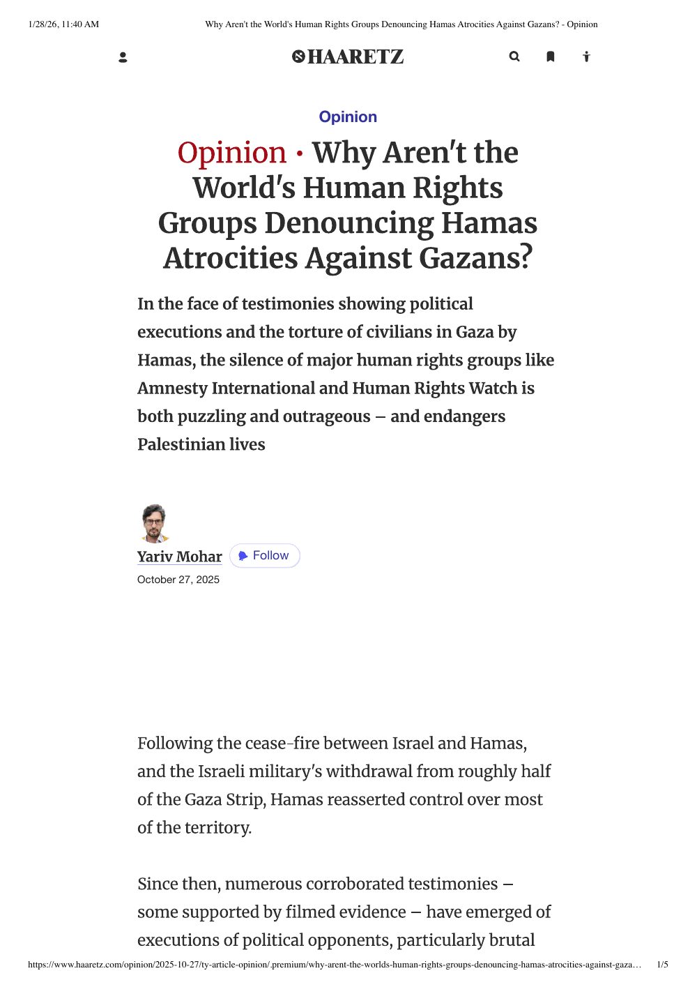 Why Aren't Human Rights Groups Denouncing Hamas' Atrocities?