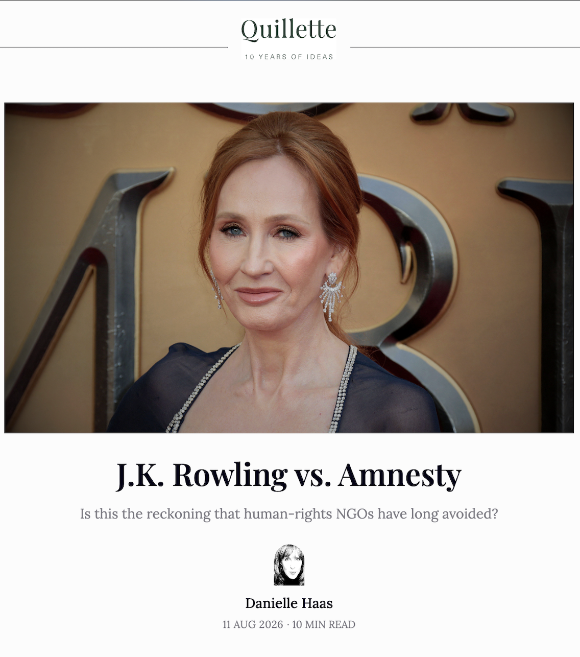 J.K. Rowling vs. Amnesty