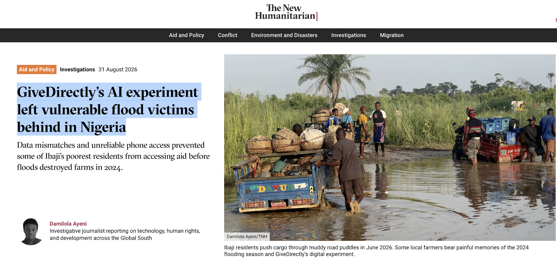GiveDirectly’s AI experiment left vulnerable flood victims behind in Nigeria