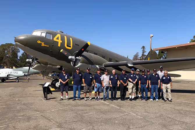 Preserved military aircraft at the Travis Air Force Base Heritage Center