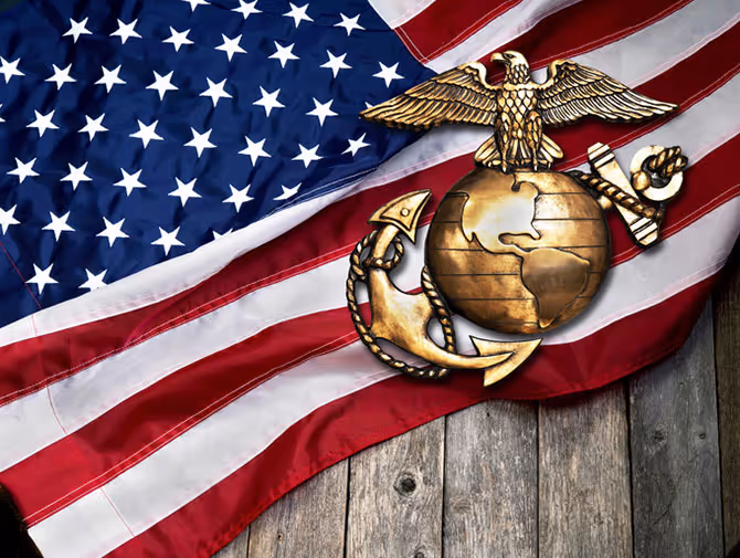 Marine Corps birthday cake-cutting ceremony at Paradise Valley Estates