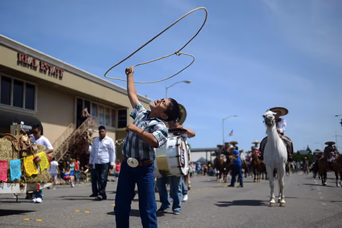 Parade and carnival at Vacaville Fiesta Days in Solano County