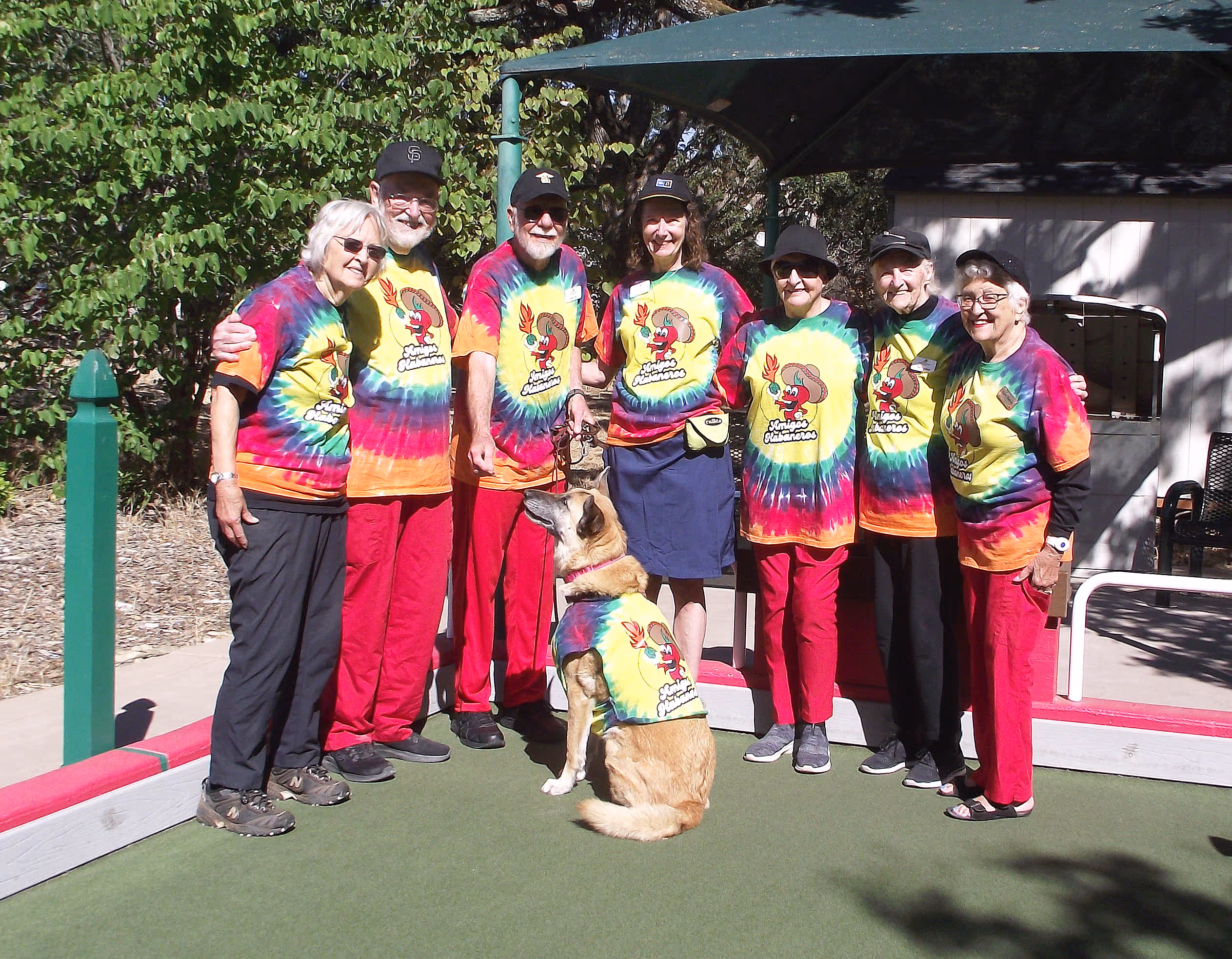 Residents playing a game of bocce on the court at Paradise Valley Estates