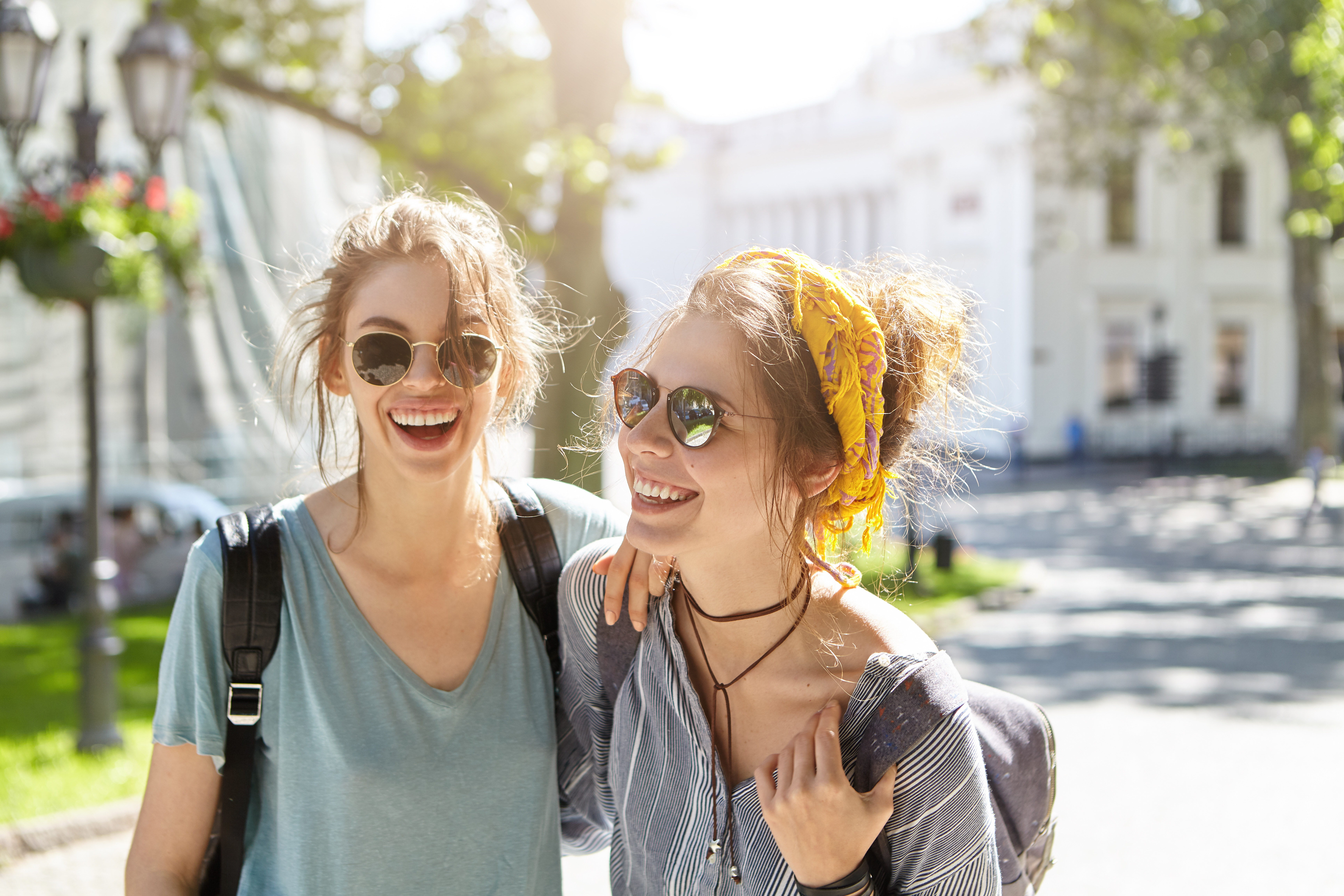 People walking stock image