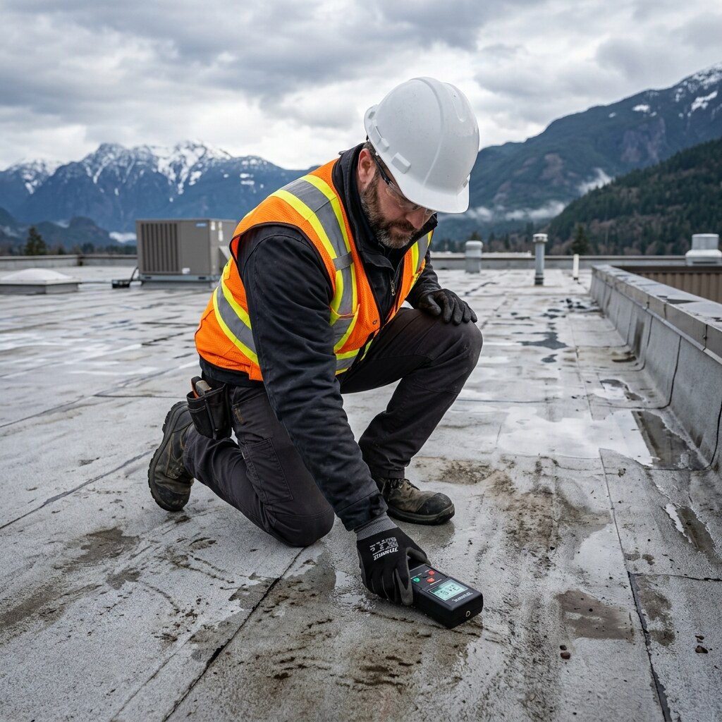Moisture review for leak paths and deterioration risk.
