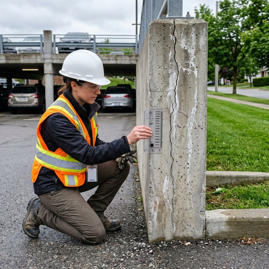 Crack measurement for severity and repair planning.