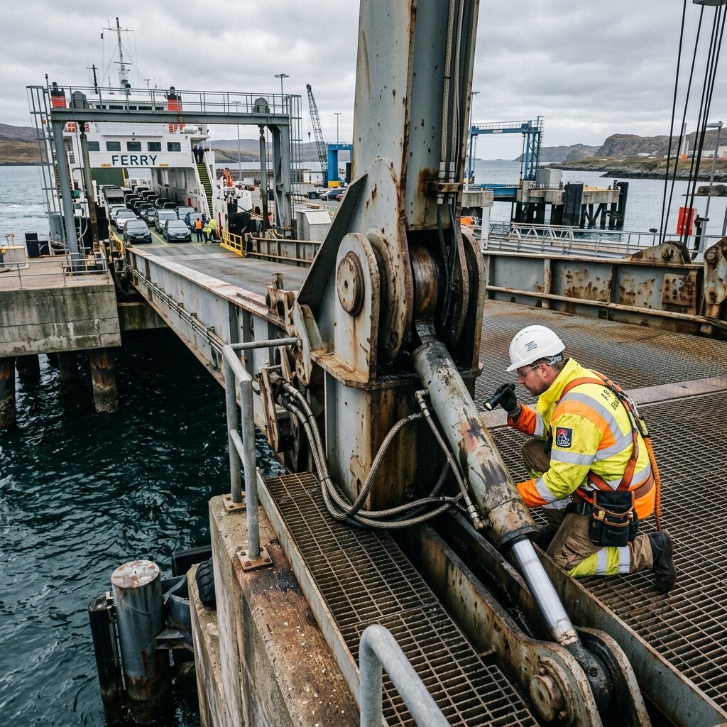 Ramp inspection for movement, alignment, and wear.