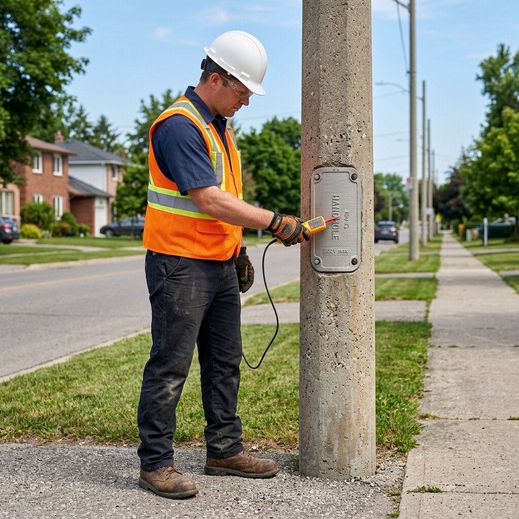Contact voltage screening for public and worker safety.