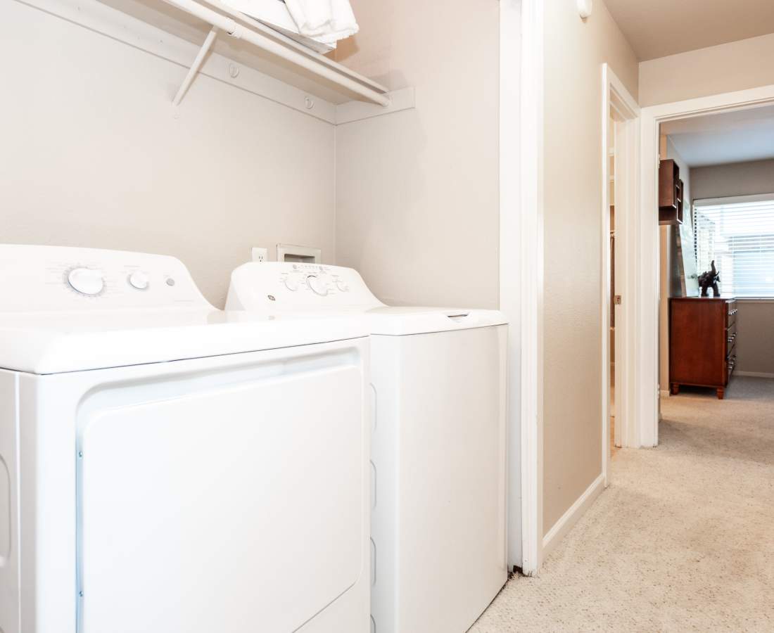 Laundry room with washer and dryer