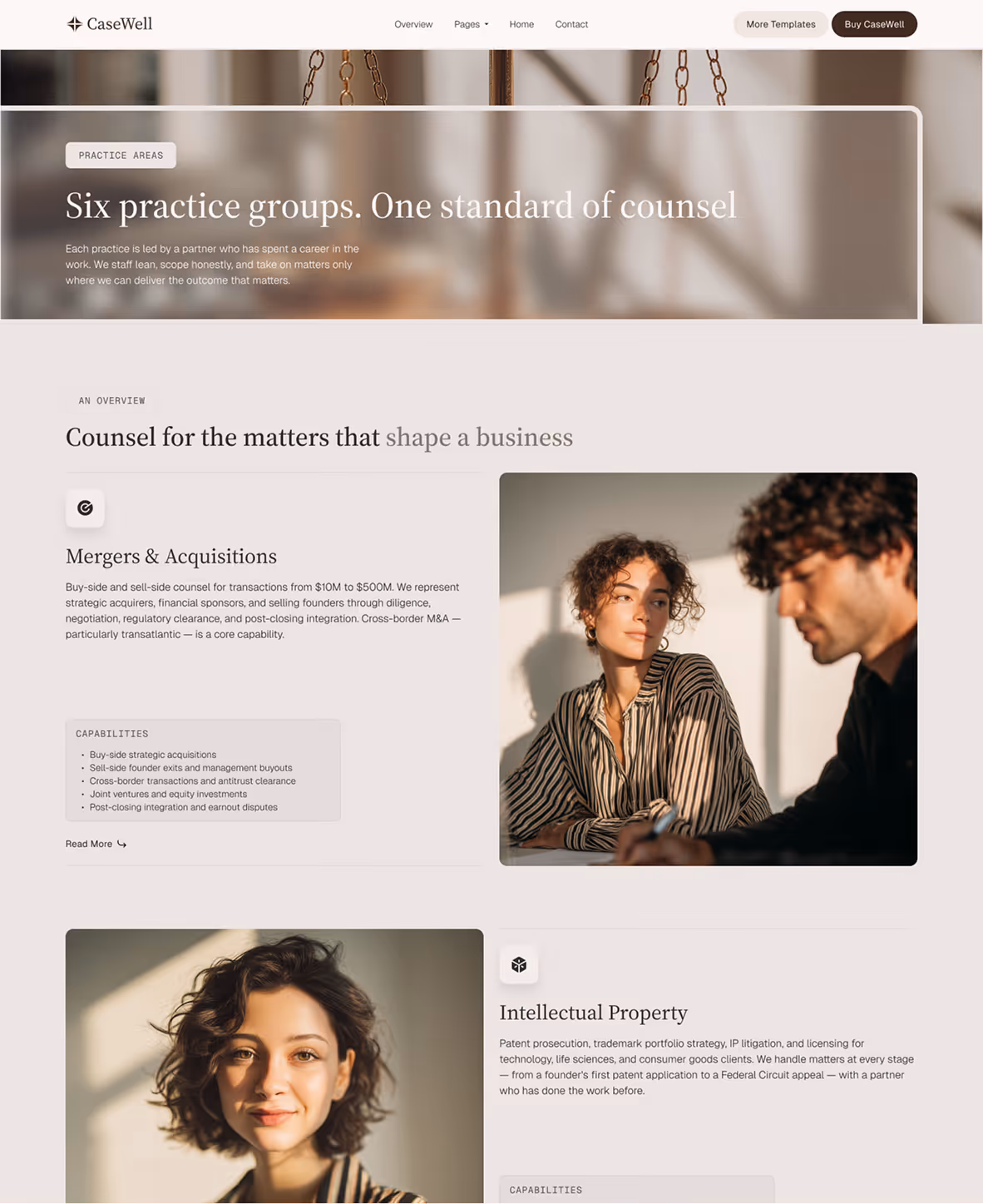 Boutique Law Firms, M&A & Counse webflow template