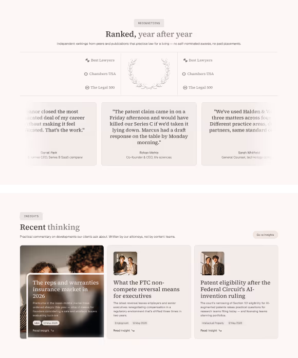 Boutique Law Firms, M&A & Counse webflow template