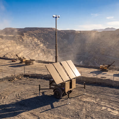 A unit at a mining site by day.