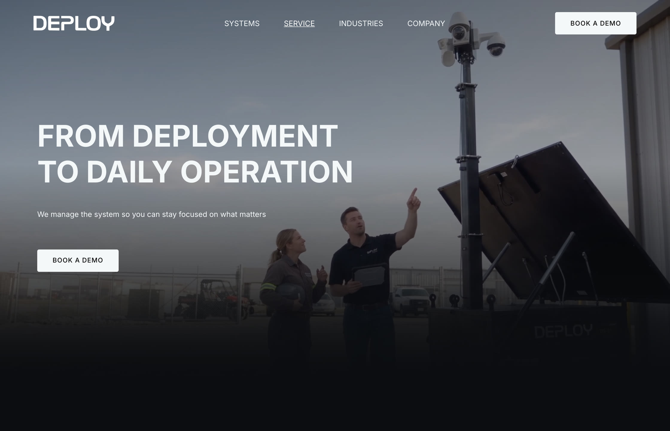 The Services page section Event-based response.