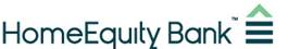 HomeEquity Bank logo with text and green upward arrow icon.