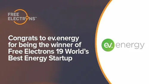ev.energy named “World’s Best Energy Start-up” at Free Electrons 2019