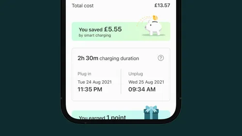 Smart Charging savings in the ev.energy app