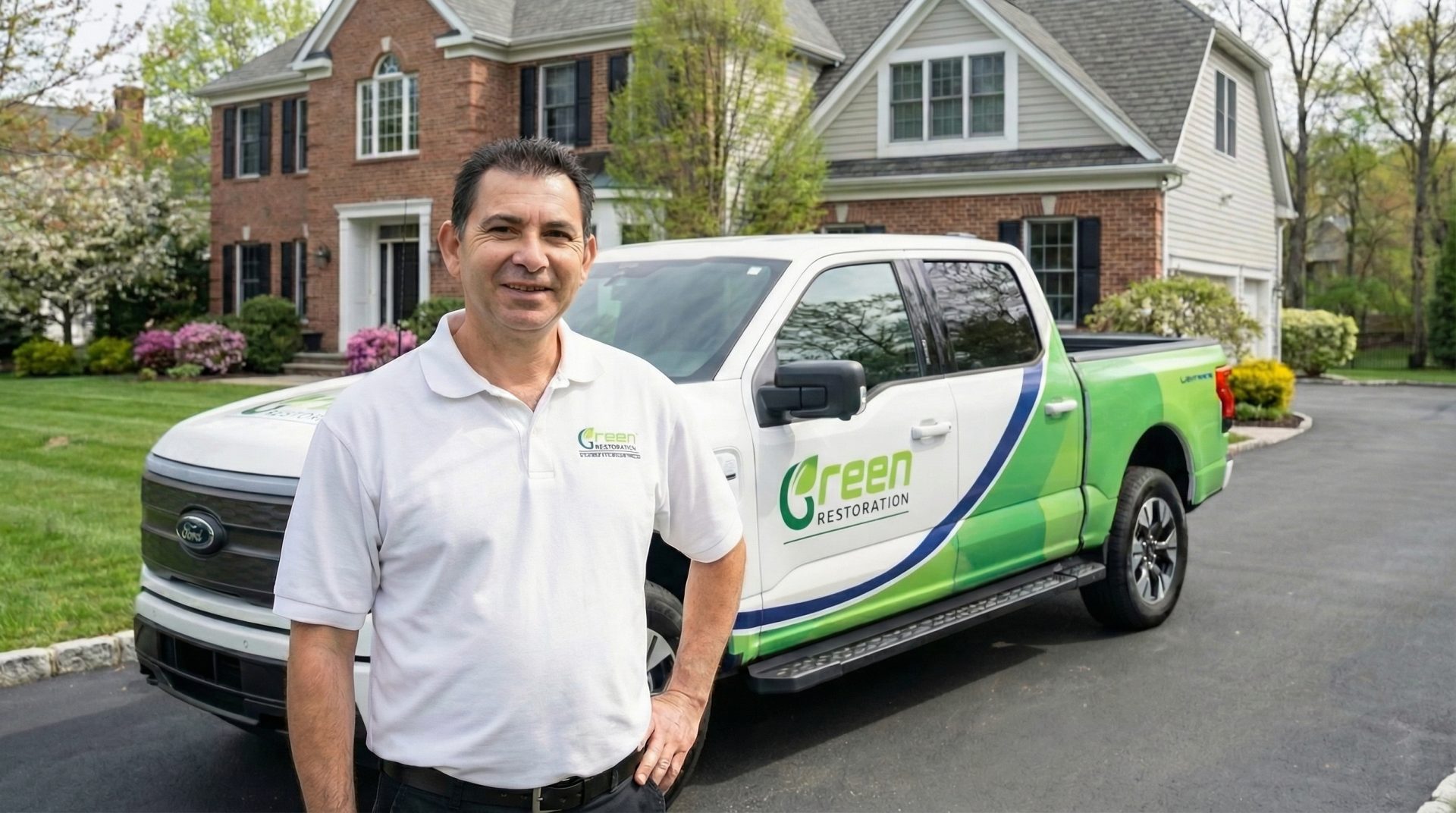 Green Restoration team truck responding to emergency