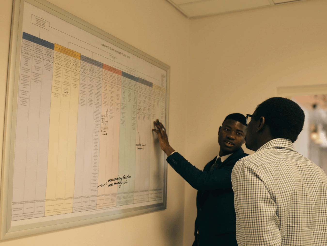 Geovany, fundador da COMOEU, em sessão com os executivos Yaron Schapiro e Rev. Abdul-Kamal Collins sobre o futuro do trabalho, produtização de serviços e design organizacional, estruturando uma aliança estratégica para a expansão de mercados na região da SADC.