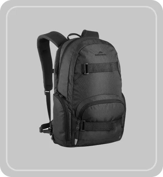 A black backpack