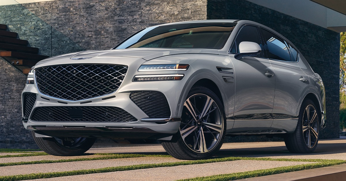 Front exterior view of the Genesis GV80 Coupe