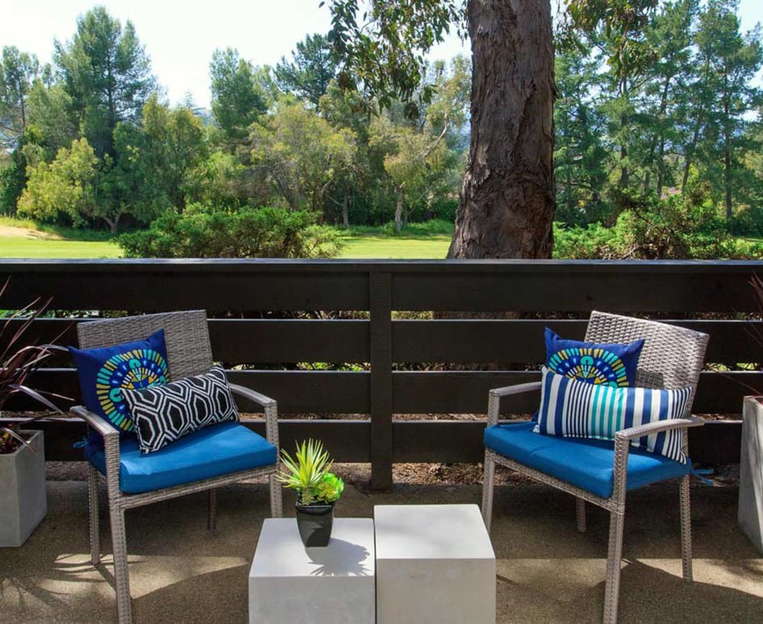 Chairs on balcony 