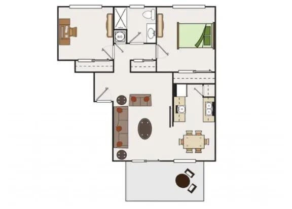 2BD, 1BTH CVR