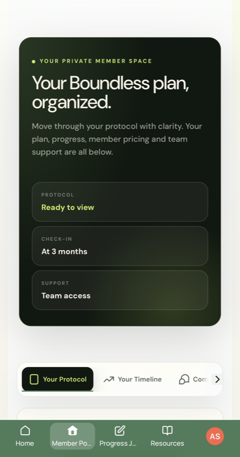 Boundless member protocol screen