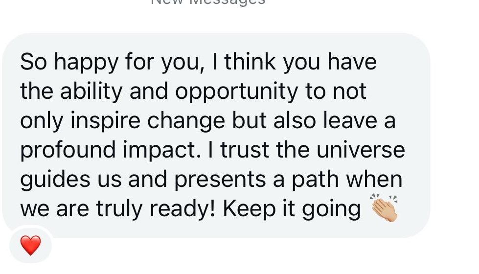 A message about trust and positive impact