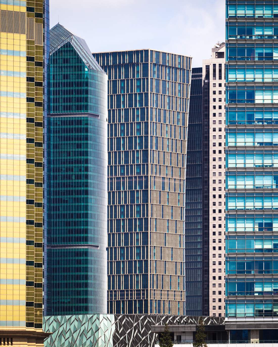 Torres corporativas do distrito financeiro