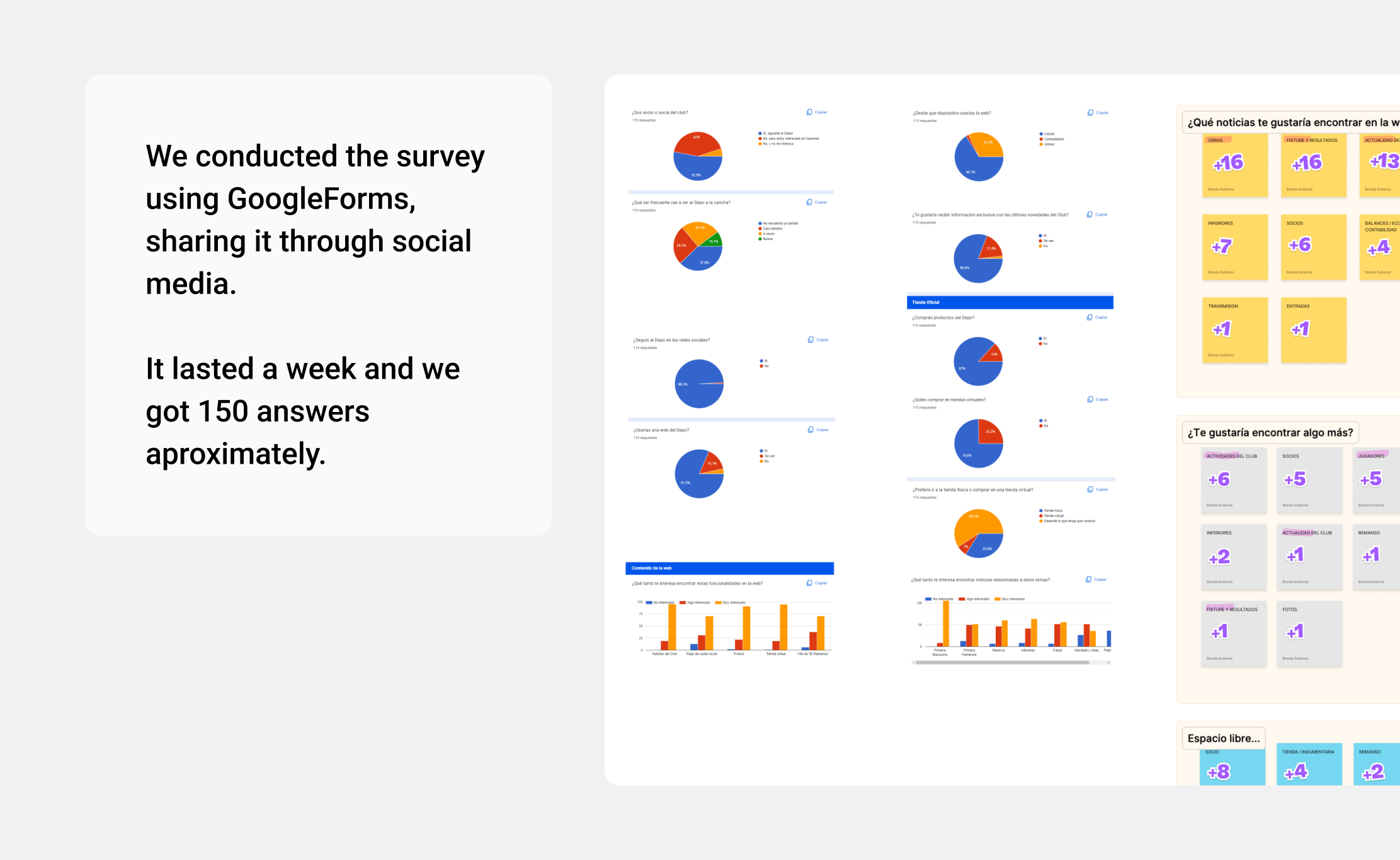 Survey results and insights clusterization