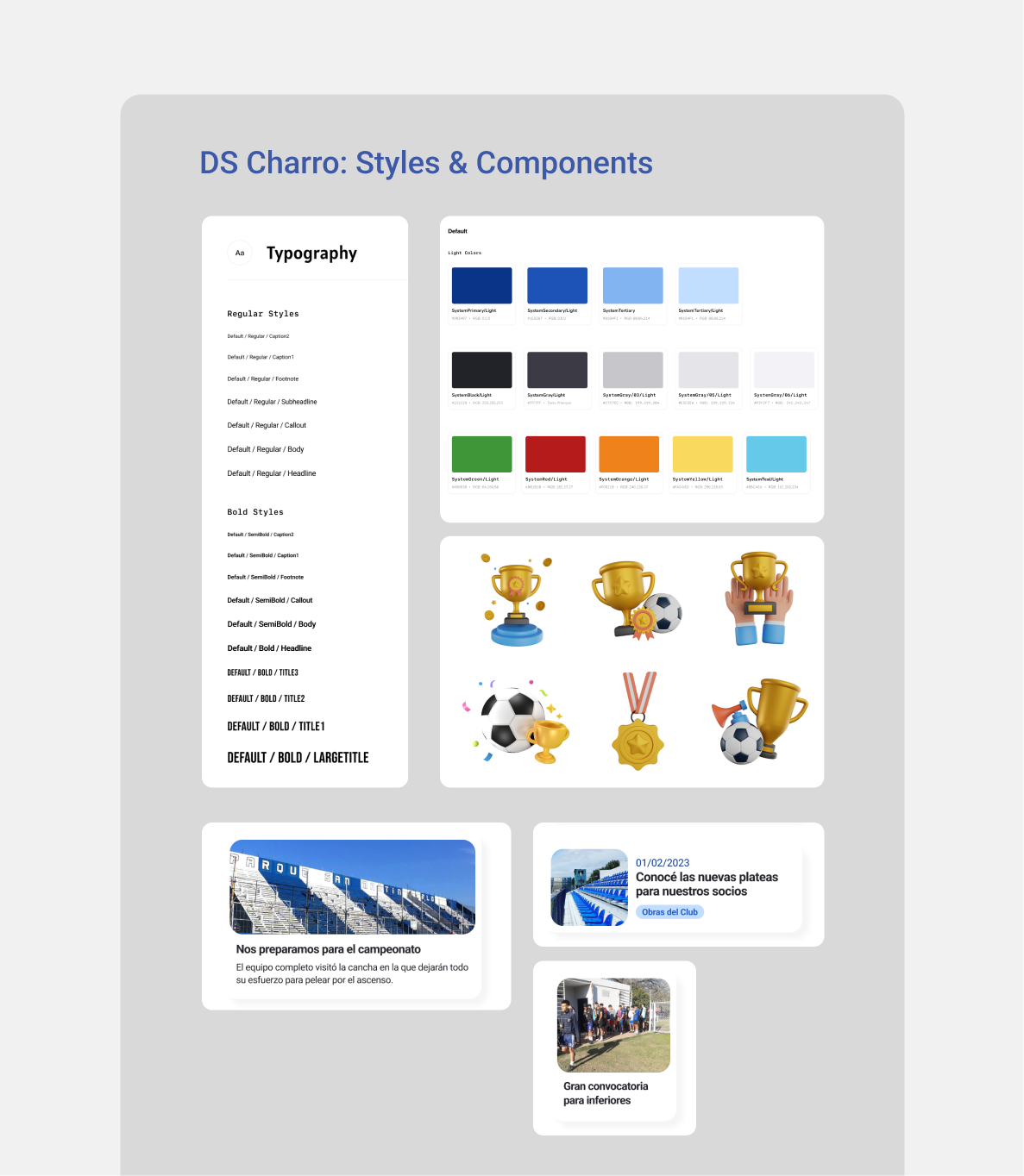 UI kit, design system, styles and components