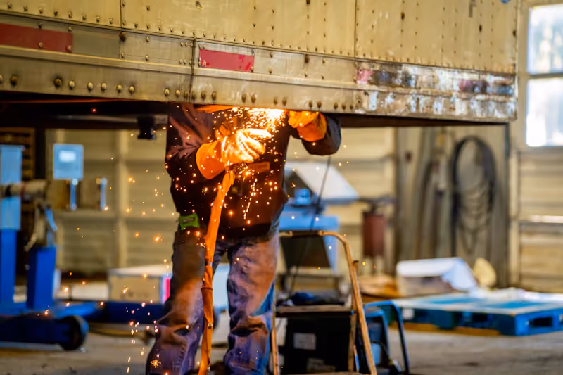 Mechanic performing welding service in Alabaster, AL