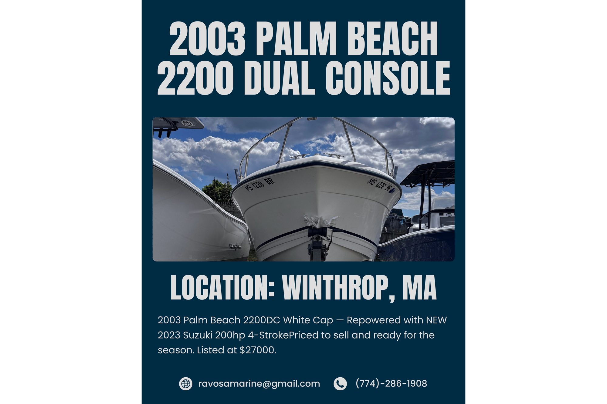 2003 Palm Beach 2200 DUAL CONSOLE