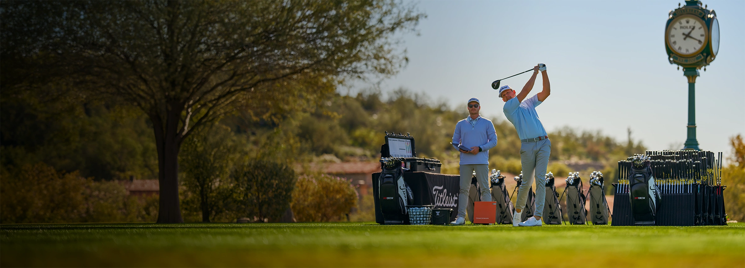 Titleist club fitting on the range