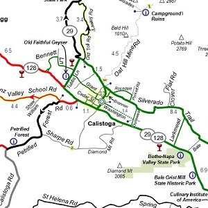 Sonoma Bike Tour Cycling Map