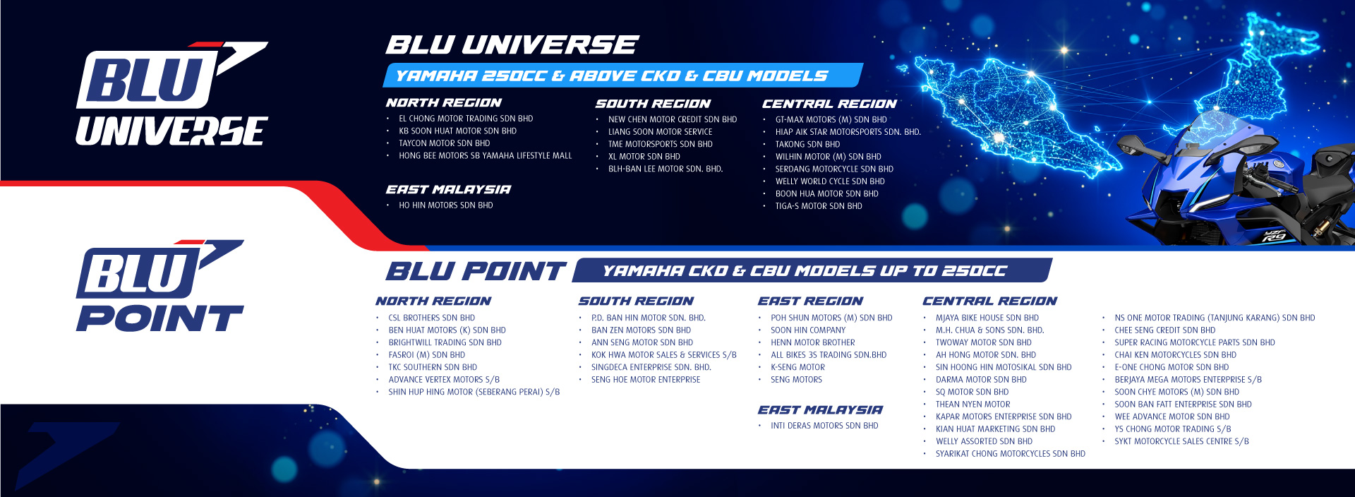 BLU Universe and BLU Point dealer network